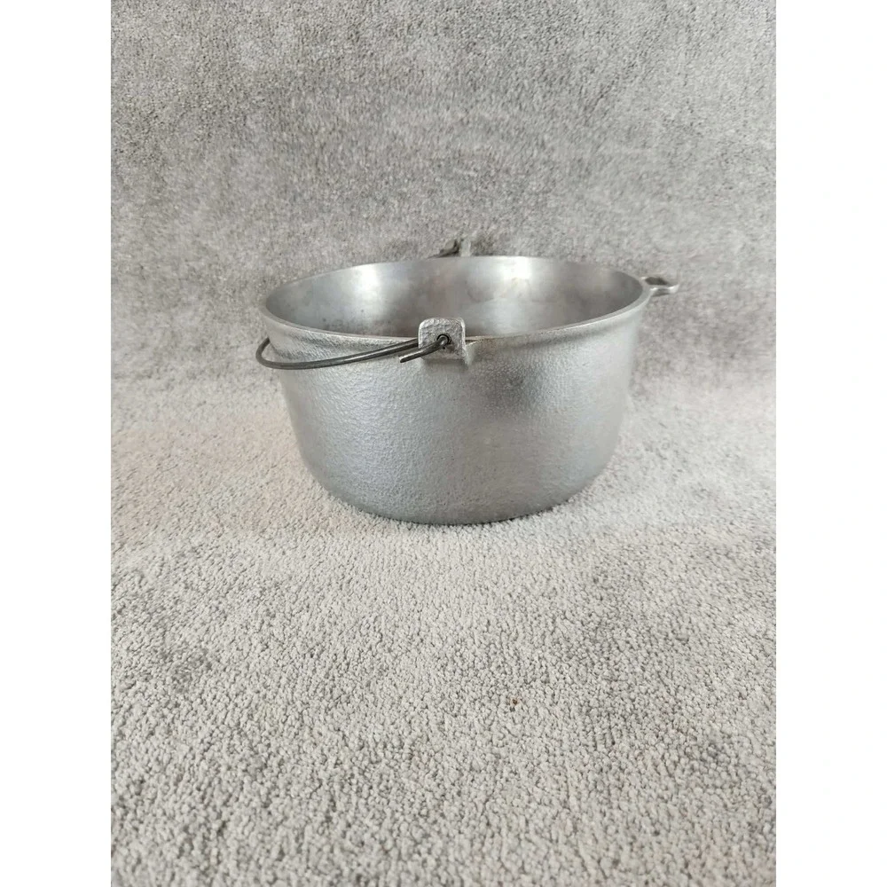 Club Aluminum Dutch Oven Silver Hammered Hammercraft Vintage Pot 12in